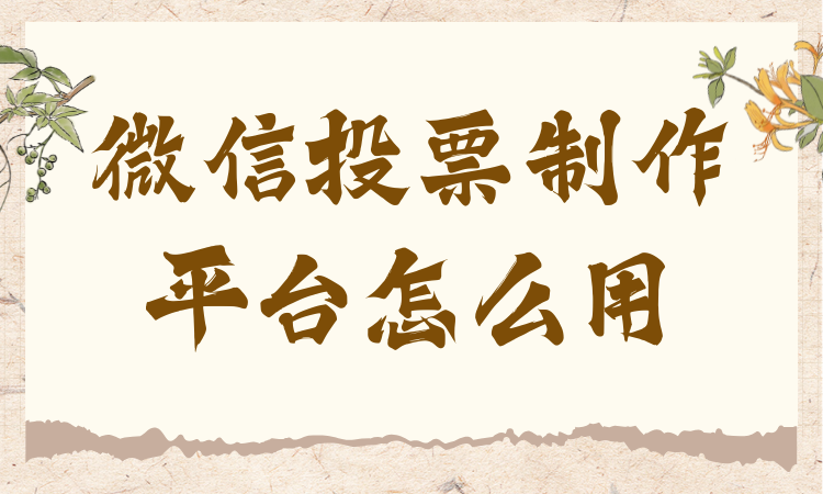 微信投票制作平台怎么用？齐全易懂操作教程即刻查看